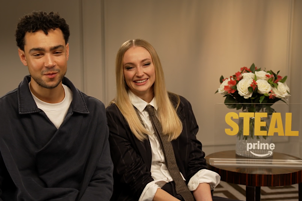 Archie Madekwe and Sophie Turner chat with Nine.com.au about their latest project, Prime Video series Steal. 