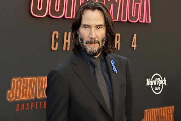 Keanu Reeves attends the Los Angeles Premiere of Lionsgate's "John Wick: Chapter 4" at TCL Chinese Theatre on March 20, 2023 in Hollywood, California.
