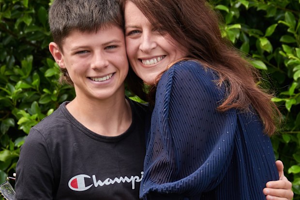 Stephanie Bansemer-Brown with her son.