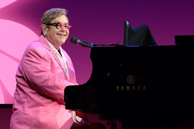 NEW YORK, NEW YORK - MAY 12: Elton John performs during the Breast Cancer Research Foundation Hot Pink Party 2026 at The Glasshouse on May 12, 2026 in New York City.  (Photo by Dimitrios Kambouris/Getty Images for BCRF)
