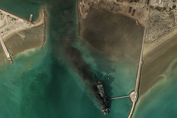 This satellite image provided by Planet Labs PBC shows the Bandar Abbas Military Harbour in Iran, March 2, 2026.  