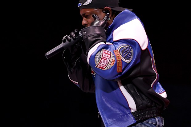 Kendrick Lamar performs onstage during Apple Music Super Bowl LIX Halftime Show at Caesars Superdome on February 09, 2025 in New Orleans, Louisiana.  (Photo by Gregory Shamus/Getty Images)
