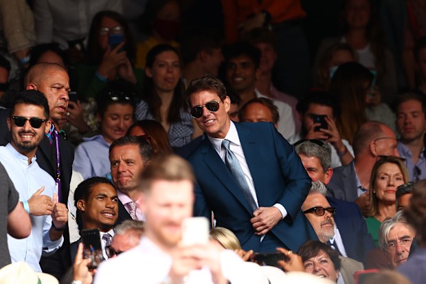 Cruise attends Wimbledon in 2021.