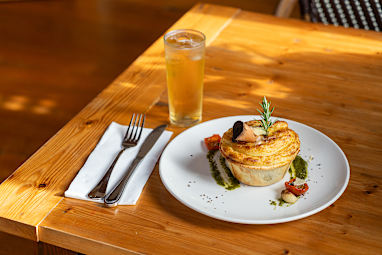 Second place: 321 Cafe's Lamb Shank with Mustard Mash Potato Pie