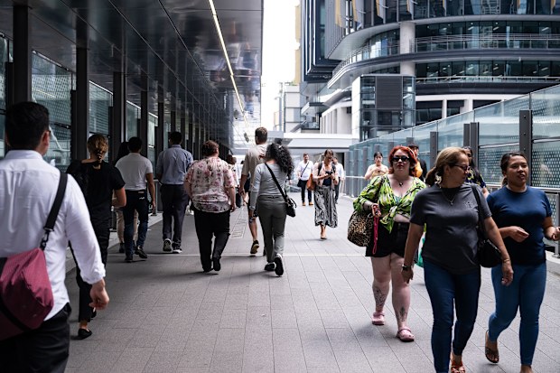 Pedestrians in the Sydney CBD.