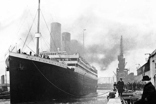 The Titanic is seen here in April 1912. Divers have uncovered a surprising discovery near the wreck of the Titanic.