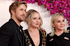 HOLLYWOOD, CALIFORNIA - MARCH 10: (L-R) Ryan Gosling, Mandi Gosling, Donna Gosling, and Valerio Attanasio attend the 96th Annual Academy Awards on March 10, 2024 in Hollywood, California. (Photo by Mike Coppola/Getty Images)