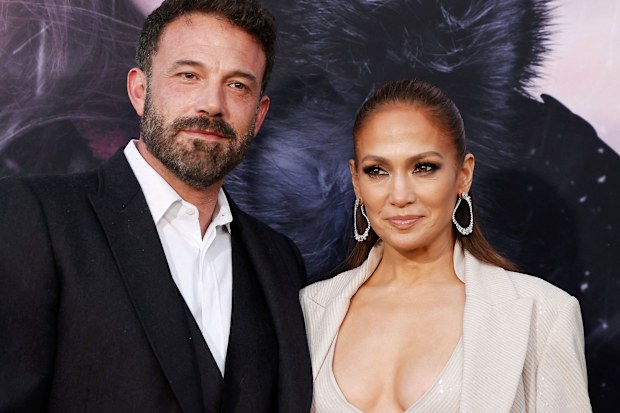 Jennifer Lopez and Ben Affleck arrive for the premiere of "The Mother" in 2023.