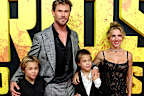 SYDNEY, AUSTRALIA - MAY 02: Chris Hemsworth and Elsa Pataky and their children Sasha Hemsworth and Tristan Hemsworth attend the Australian premiere of "Furiosa: A Mad Max Saga" on May 02, 2024 in Sydney, Australia. (Photo by Brendon Thorne/Getty Images)