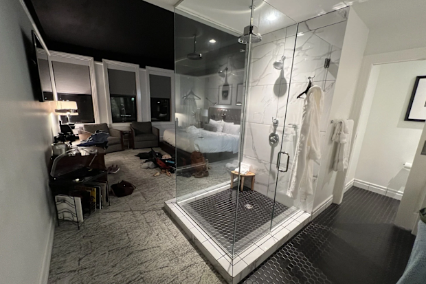 hotel room shower