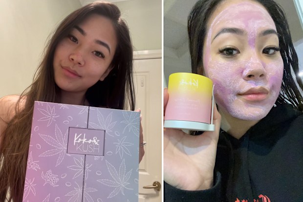 Cindy Lim with her first products.