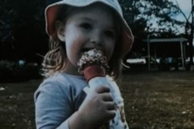 Two-year-old Amelia was luckily fine after the incident. 