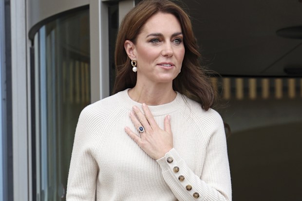 Britain's Kate, the Princess of Wales leaves after a visit to Nottingham Trent University to learn about their mental health support system in Nottingham, England, Wednesday Oct. 11, 2023. The Prince and Princess of Wales are carrying out engagements across the UK to mark World Mental Health Day and to highlight the importance of mental wellbeing, particularly in young people.