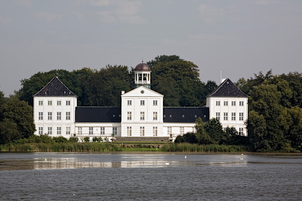 Graasten Palace, the summer residence of the Danish royal family.