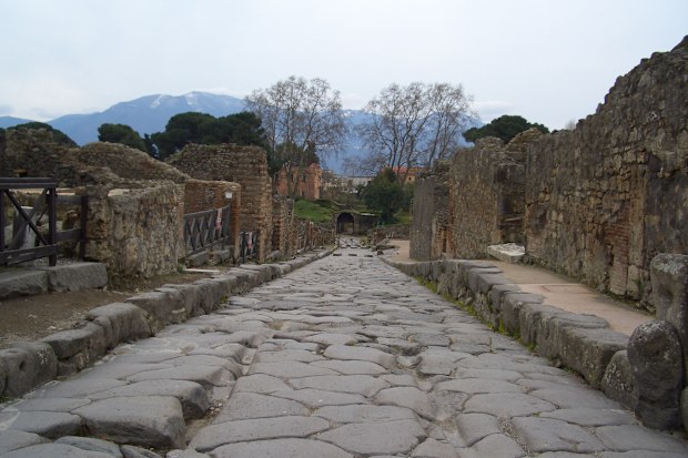 destroyed in 79AD by the volcanic eruption of Mount Vesuvius near present-day Naples in Italy.