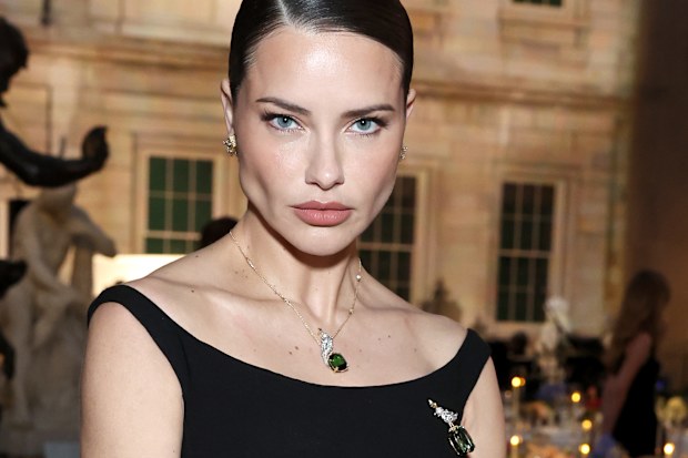 Adriana Lima at the launch of Tiffany and Co's Blue Book 2025: Sea of Wonder at The Metropolitan Museum of Art on April 25, 2025 in New York City.