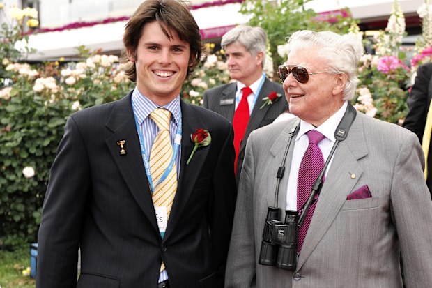 James Cummings with his famous grandfather Bart in 2008.