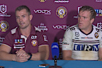 Kieran Foran and Jake Trbojevic speak with media post-match.