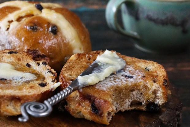 toasted hot cross bun istock