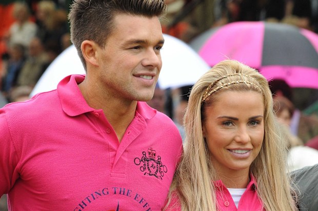 TIDWORTH, UNITED KINGDOM - JULY 14: Leandro Penna and Katie Price pose for photographs after the Rundle Cup at Tidworth Polo Club on July 14, 2012 in Tidworth, Wiltshire. (Photo by Stuart Wilson/Getty Images)