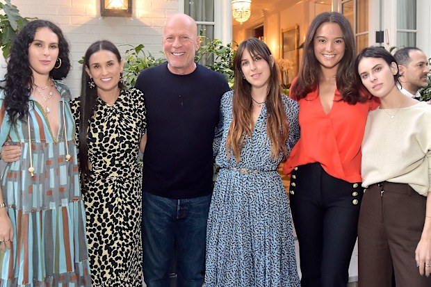 Rumer Willis, Demi Moore, Bruce Willis, Tallulah Willis, Emma Heming Willis and Scout Willis