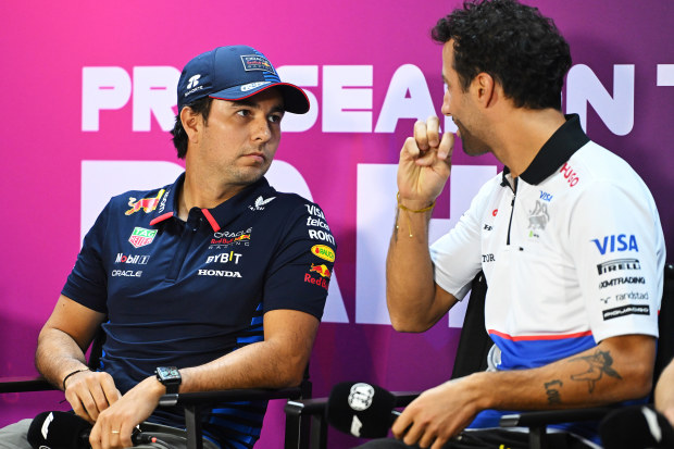 Red Bull Racing incumbent Sergio Perez (left) and RB's Daniel Ricciardo.