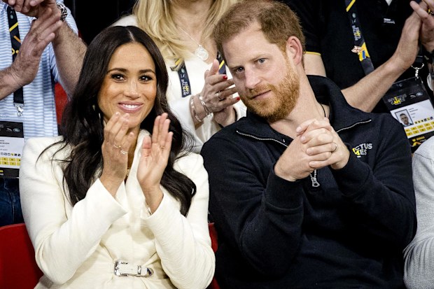 Prince Harry and wife, Meghan pictured in The Hague on April 17, 2022.