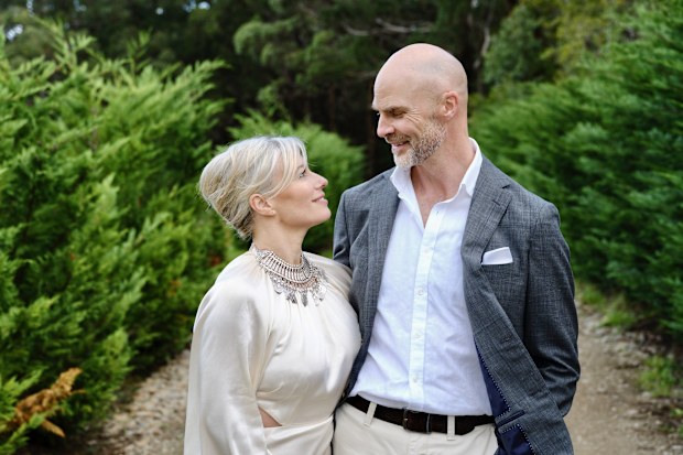 Tanja and Matt on their wedding day in 2022.