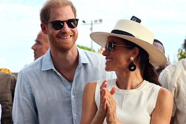 CARTAGENA, COLOMBIA - AUGUST 17: Prince Harry, Duke of Sussex and Meghan, Duchess of Sussex at San Basilio de Palenque during The Duke and Duchess of Sussex Colombia Visit on August 17, 2024 in Cartagena, Colombia. (Photo by Eric Charbonneau/Archewell Foundation via Getty Images)