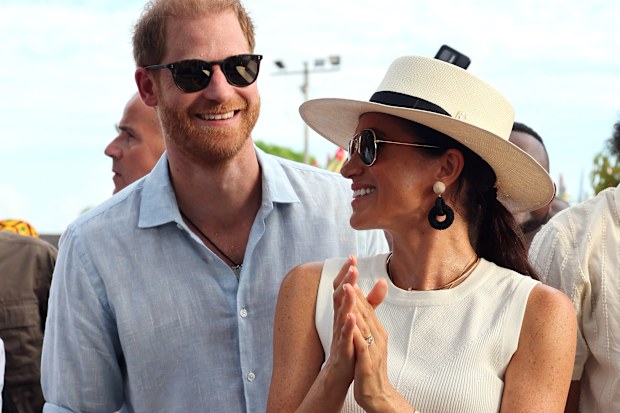 CARTAGENA, COLOMBIA - AUGUST 17: Prince Harry, Duke of Sussex and Meghan, Duchess of Sussex at San Basilio de Palenque during The Duke and Duchess of Sussex Colombia Visit on August 17, 2024 in Cartagena, Colombia. (Photo by Eric Charbonneau/Archewell Foundation via Getty Images)