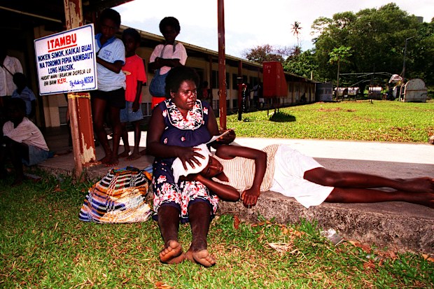 Naomi (11yrs) walked a whole day through the jungle with her aunt (also Naomi) to get treatment for cerebral malaria at what remains of Arawa Hospital in Papua New Guinea where they treat 140 patients a day.