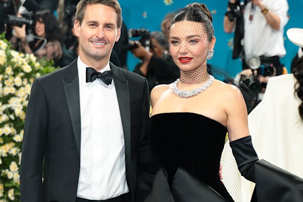 Evan Spiegel and Miranda Kerr 