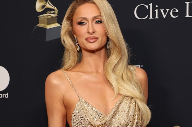 Paris Hilton at the 66th Pre-GRAMMY Gala on February 3, 2024 in Beverly Hills, California. 