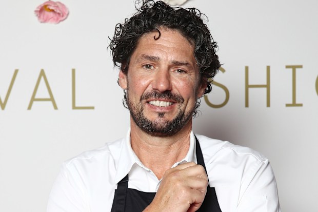 Colin Fassnidge poses during Everest Carnival Fashion Lunch at Royal Randwick Racecourse on October 06, 2022 in Sydney, Australia.