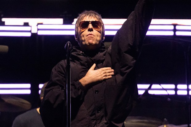 MELBOURNE, AUSTRALIA - MARCH 16: SYDNEY, AUSTRALIA - NOVEMBER 07 2025: Liam Gallagher of British band Oasis performs on stage as part of their Live '25 global tour in Sydney Australia