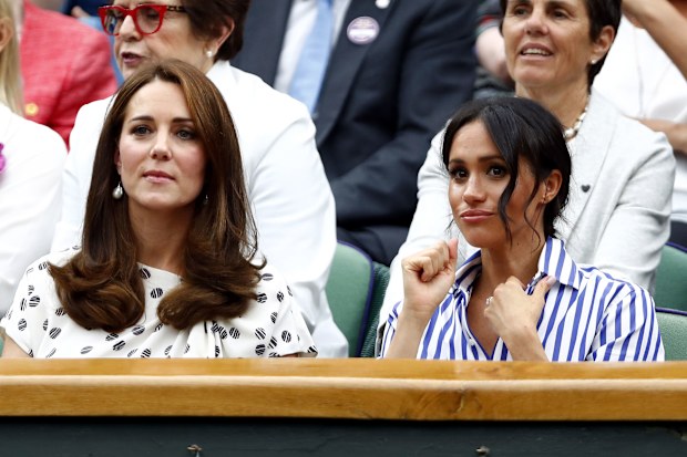 The Duchess of Cambridge and the Duchess of Sussex watch friend Serena Williams at Wimbledon