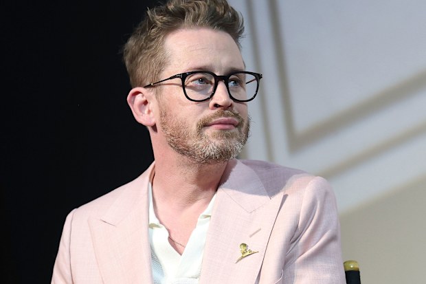 HOLLYWOOD, CALIFORNIA - OCTOBER 02: Macaulay Culkin speaks onstage during John Candy: I Like Me, an evening with Ryan Reynolds at The Montalban on October 02, 2025 in Hollywood, California.  (Photo by Monica Schipper/Getty Images for Maximum Effort and Mills Entertainment)