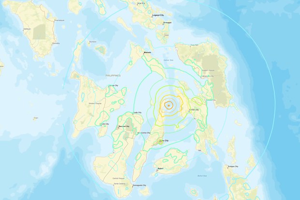 A map showing the epicentre of the earthquake.