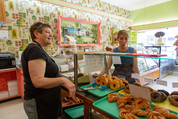 Brown got an introduction to "English-cut" donuts, a specialty in Corning, New York.