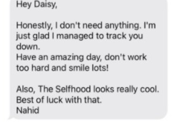 Nahid's response to Daisy.