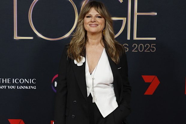 SYDNEY, AUSTRALIA - AUGUST 03: Julia Zemiro attends the 65th TV WEEK Logie Awards at The Star on August 03, 2025 in Sydney, Australia. (Photo by Brendon Thorne/Getty Images)