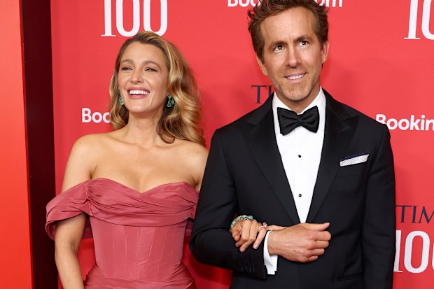 NEW YORK, NEW YORK - APRIL 24: (L-R) Blake Lively and Ryan Reynolds attend the 2025 Time100 Gala at Jazz at Lincoln Center on April 24, 2025 in New York City. (Photo by Cindy Ord/Getty Images)