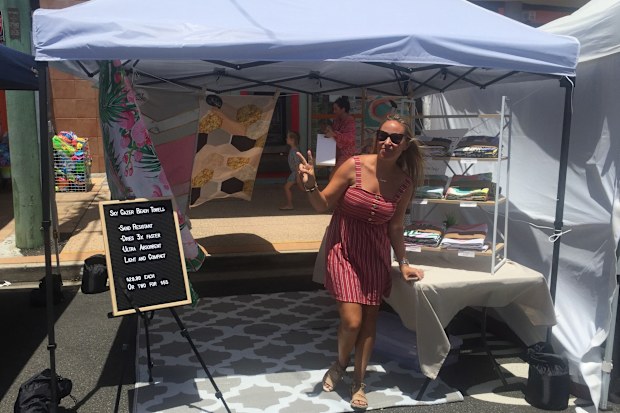Georgette Hewitt started selling her towels at a small local market.