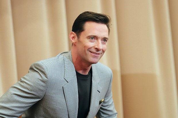 Portrait de l'acteur australien Hugh Jackman lors de la présentation du film "The Front Runner" au National Press Club, le 21 janvier 2019, à Tokyo, Japon. (Photo by YOSHIKAZU TSUNO/Gamma-Rapho via Getty Images)