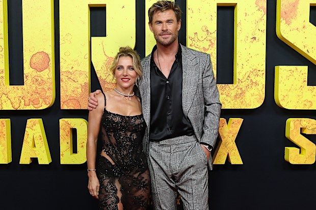 Elsa Pataky and Chris Hemsworth attend the Australian premiere of "Furiosa: A Mad Max Saga" at the State Theatre on May 02, 2024 in Sydney 