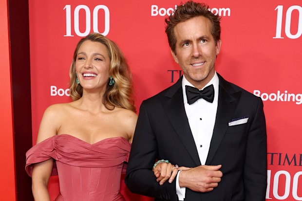 NEW YORK, NEW YORK - APRIL 24: (L-R) Blake Lively and Ryan Reynolds attend the 2025 Time100 Gala at Jazz at Lincoln Center on April 24, 2025 in New York City. (Photo by Cindy Ord/Getty Images)