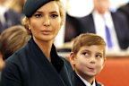 WASHINGTON, DC - JANUARY 20: Ivanka Trump, daughter of U.S. President Donald Trump,  and her son Theodore Kushner attend services at St. John's Church on January 20, 2025 in Washington, DC. Donald Trump takes office for his second term as the 47th president of the United States. (Photo by Anna Moneymaker/Getty Images)