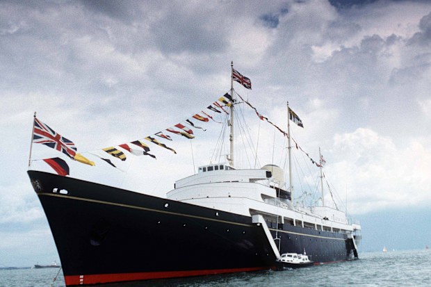 The Royal Yacht Britannia at sea in the 1990s, before it was retired