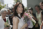 Crown Princess Mary of Denmark, Mary Donaldson, arrives at the Victor Chang Cardiac Research Institute in Darlinghurst March 4, 2005 in Sydney, Australia. 