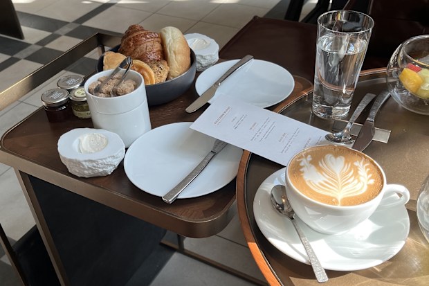 There was so much food at breakfast we needed a second table to hold it all.